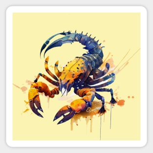 Zodiac Sign SCORPIO - Watercolour Illustration of astrology Scorpio Sticker